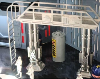 Star Wars Episode IV a New Hope Docking Bay 327 Diorama Gantry 1/32 Scale Death Star Hangar 3D Printable STL Millennium Falcon Display Base