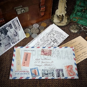 Indiana Jones and the Kingdom of the Crystal Skull Oxley’s Replica Prop Map Letter Photo Raiders of the Lost Ark Harrison Ford Spalko ROTLA