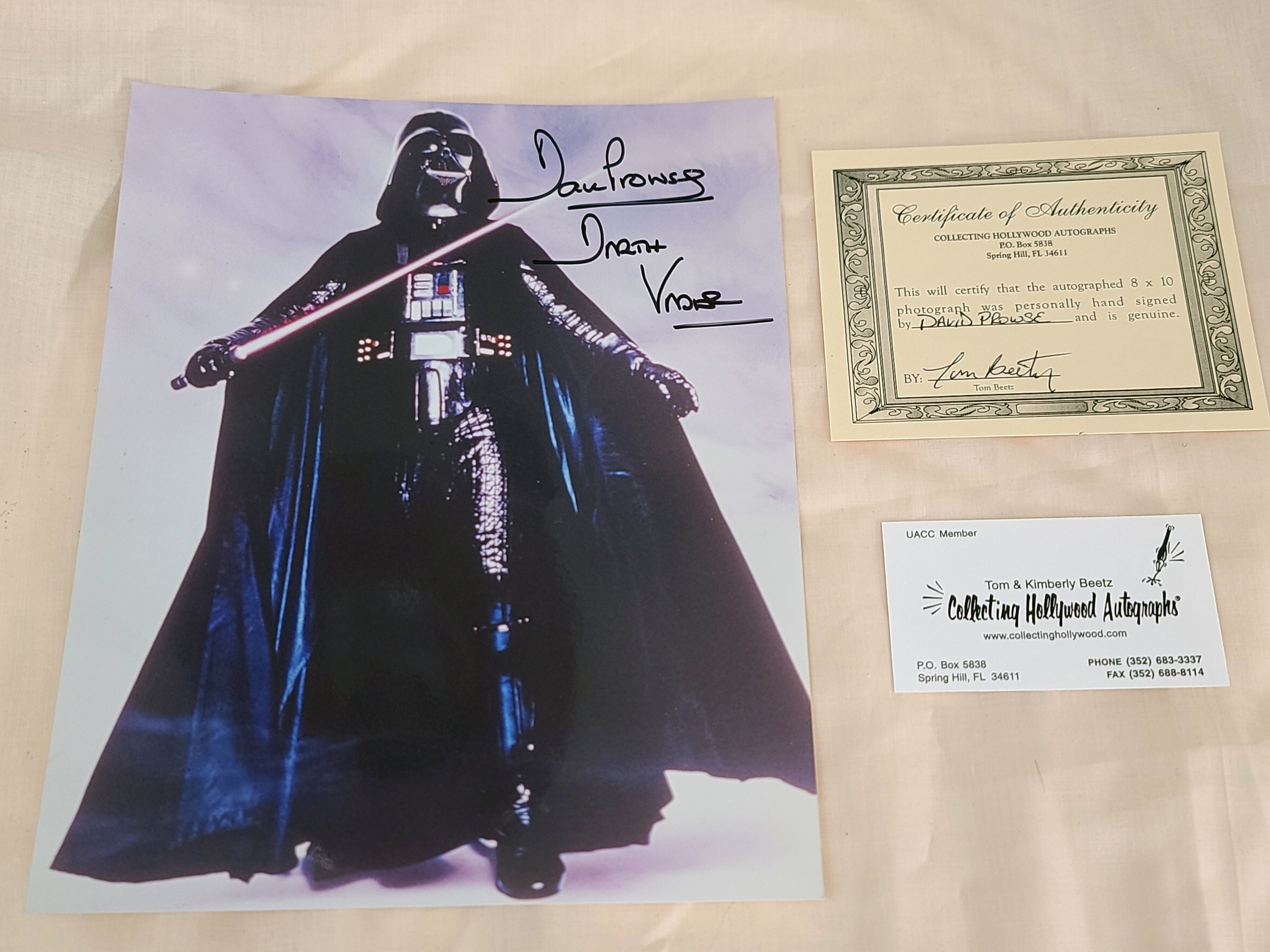 Original 1977 Star Wars DAVID PROWSE Signed 8x10 Color Photograph