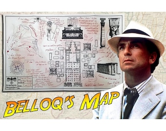 Indiana Jones and the Raiders of the Lost Ark  Belloq's Map replica Prop Ark of the Covenant Treasure Map Harrison Ford, Last Crusade ROTLA