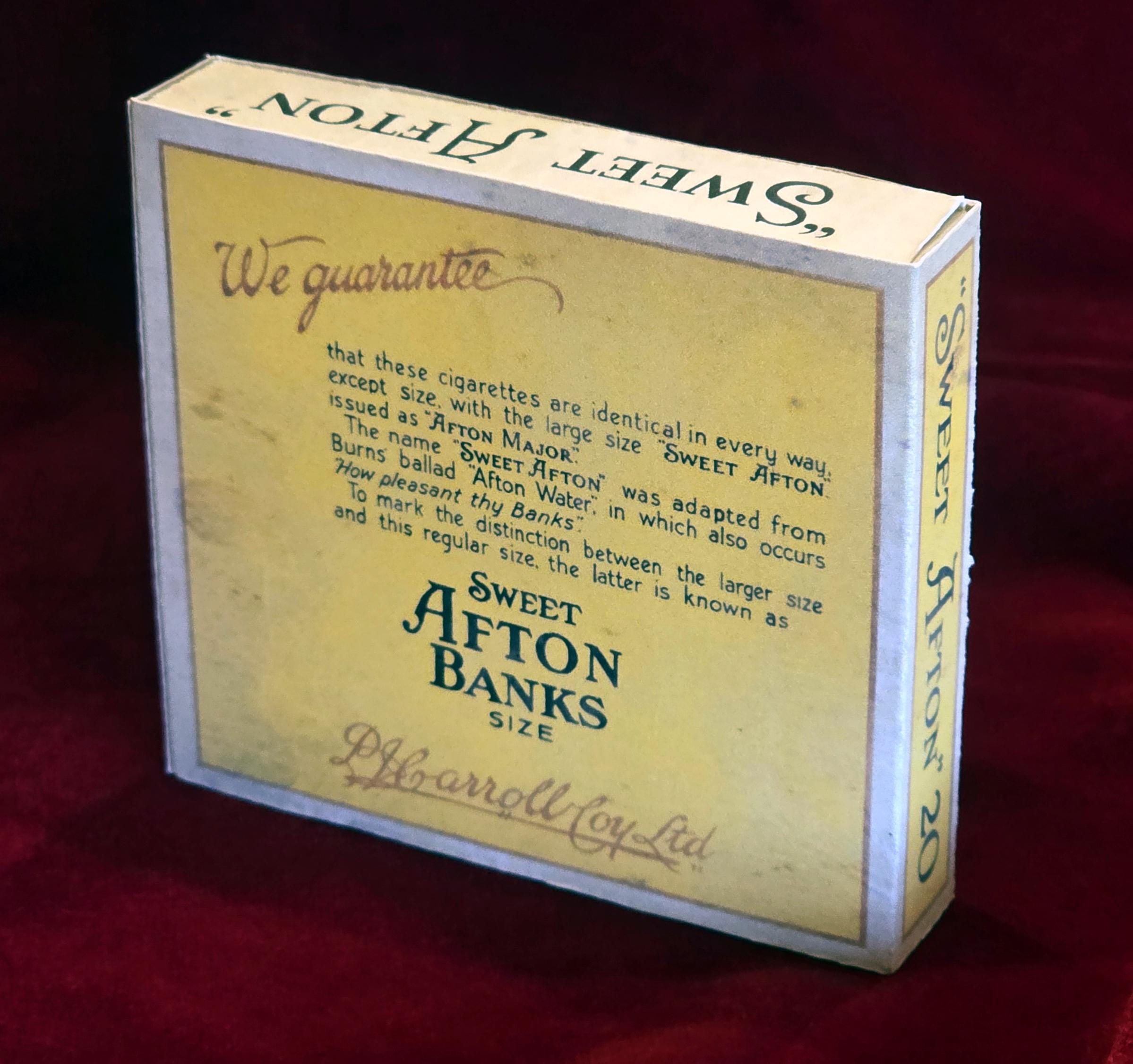 Indiana Jones Raiders of the Lost Ark Marion Ravenwood Sweet Afton  Cigarette Box Replica Prop Harrison Ford Belloq Last Crusade
