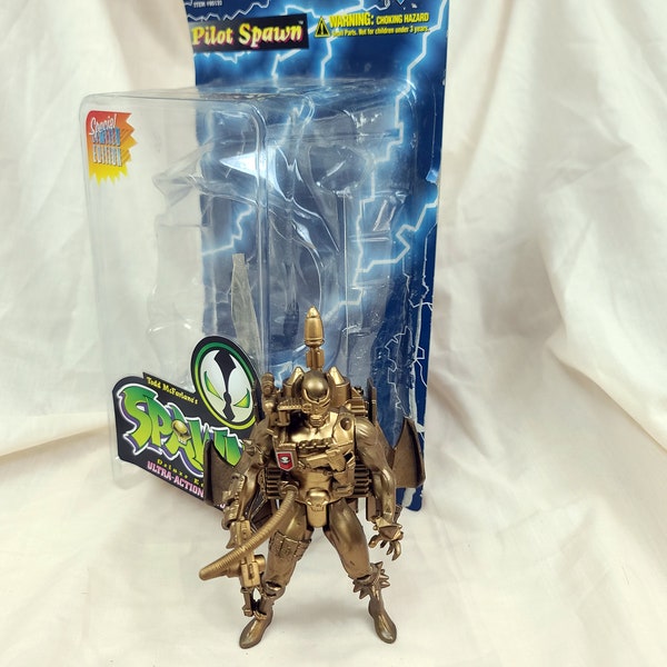 Rare Mcfarlane Toys Special Limited Edition GOLD EDITION VARIANT Pilot Spawn Loose Ultra Action Figure with Display Card Weapons Accessories
