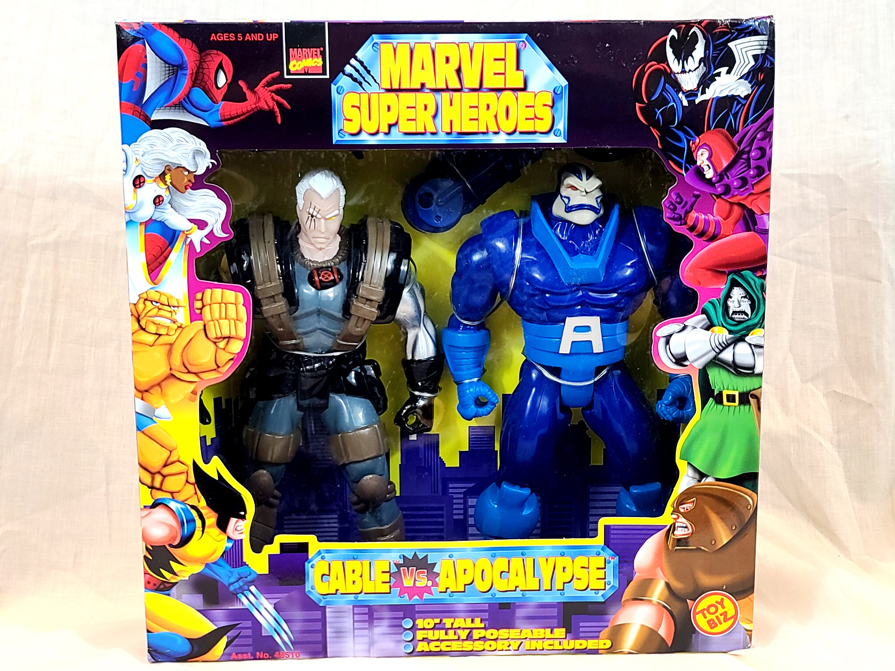 Very Rare VHTF MISP Toy Biz X men Cable Vs Apocalypse Marvel Universe Comics Super Heroes Two Pack Fully Poseable Action Figures Accessories Etsy Canada