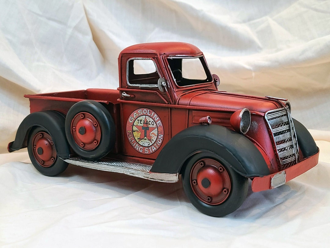 1930's TEXACO Service Metal Tin Toy Pickup Truck Old Antique Vintage