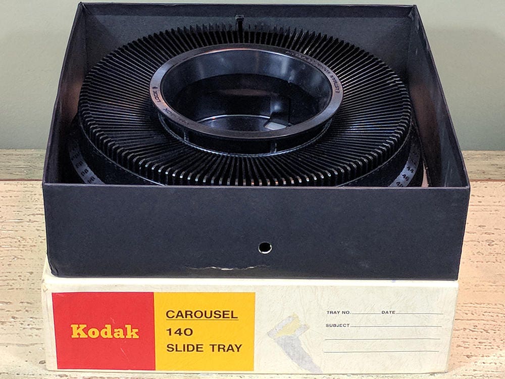 Vintage Eastman Kodak 140 deslice carrusel Bandeja 104-6044 Egan 