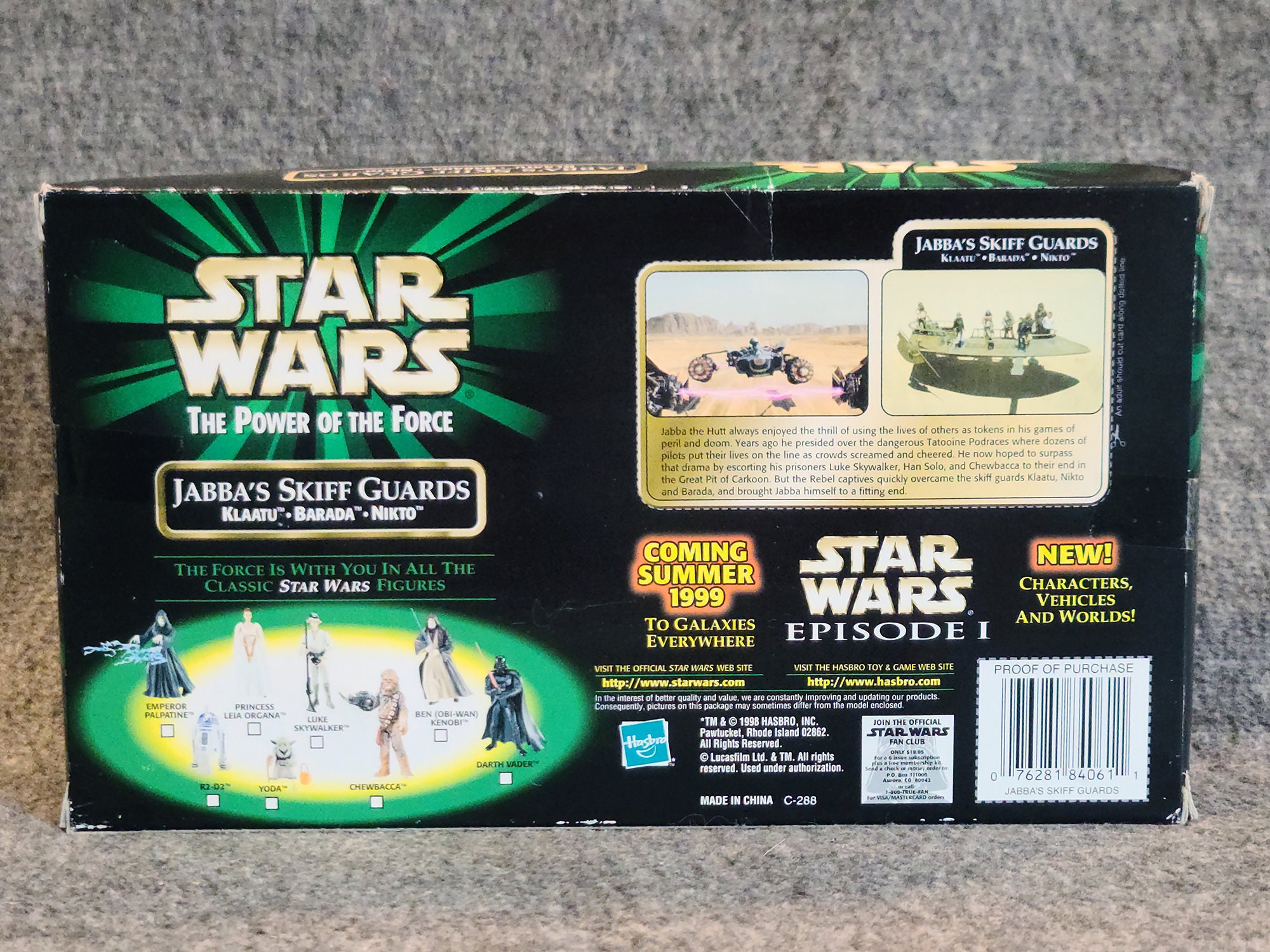 Vintage Star Wars Hasbro Power of the Force Tatooine Jabba's