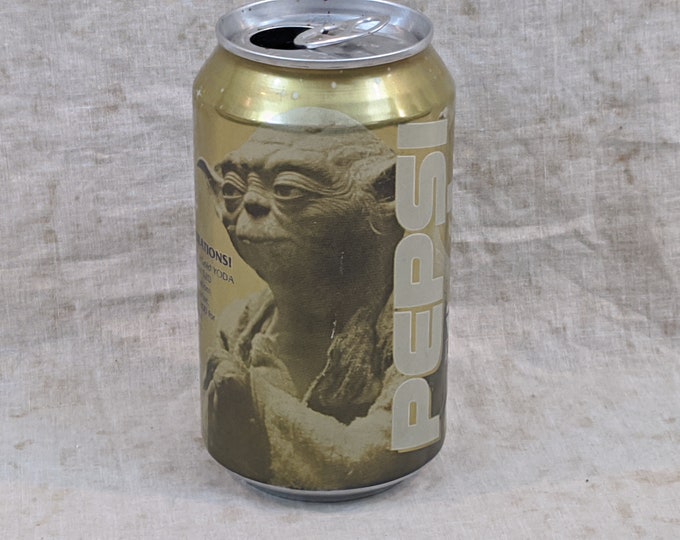 VERY RARE Empty Pepsi GOLD Yoda Soda Can Star Wars Episode 1 I Limited
