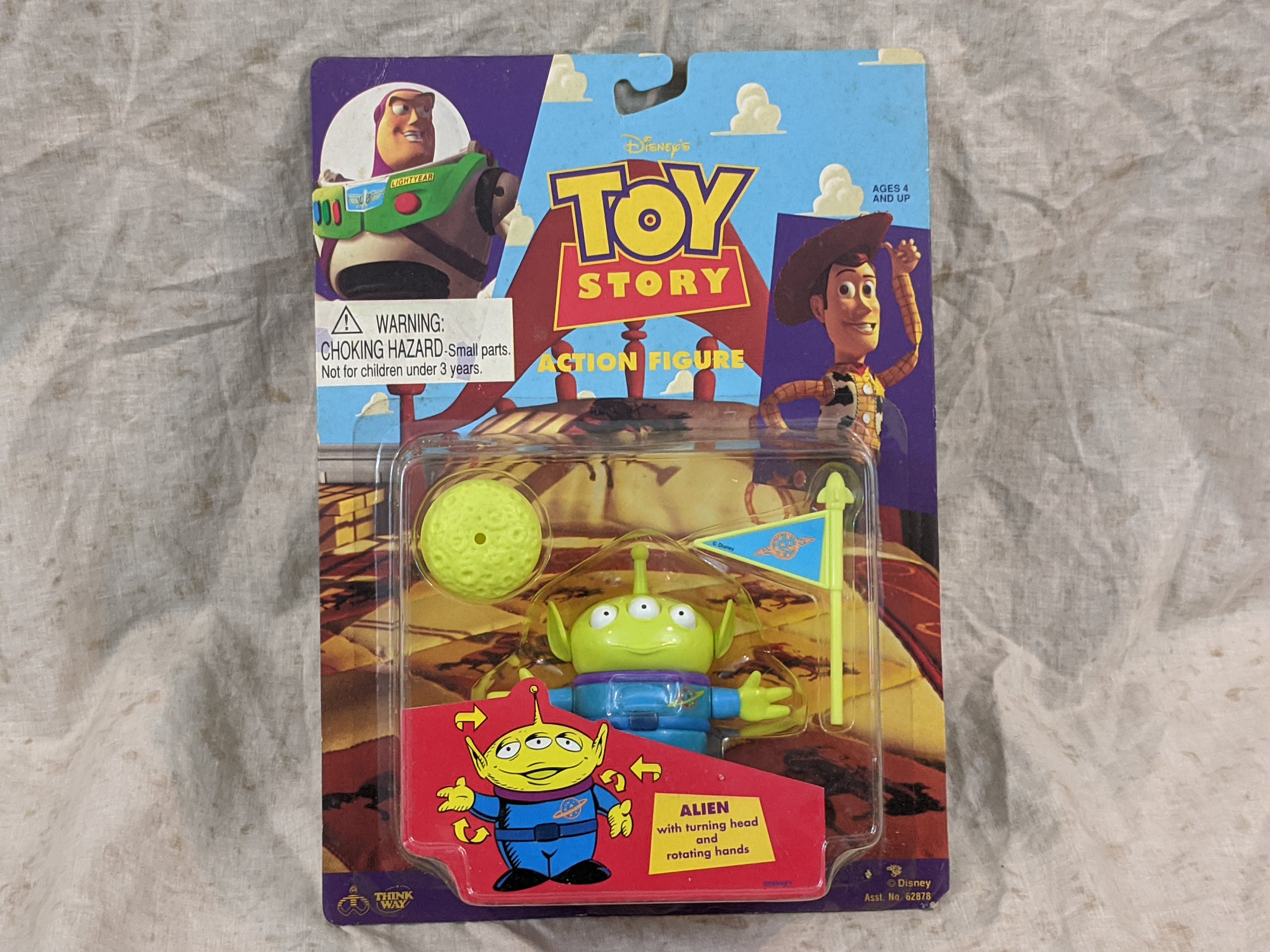 Disney Pixar MINT VHTF New Toy Story Green Alien Squeaker Action Figure  Unopened Card Carded Action Figure Martian Buzz Lightyear Woody