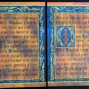 Indiana Jones Last Crusade Holy Grail Knight&#39;s Bible Book Illuminated Text Friar Manuscript Hero Prop Pages Diary Walter Donovan King Arthur