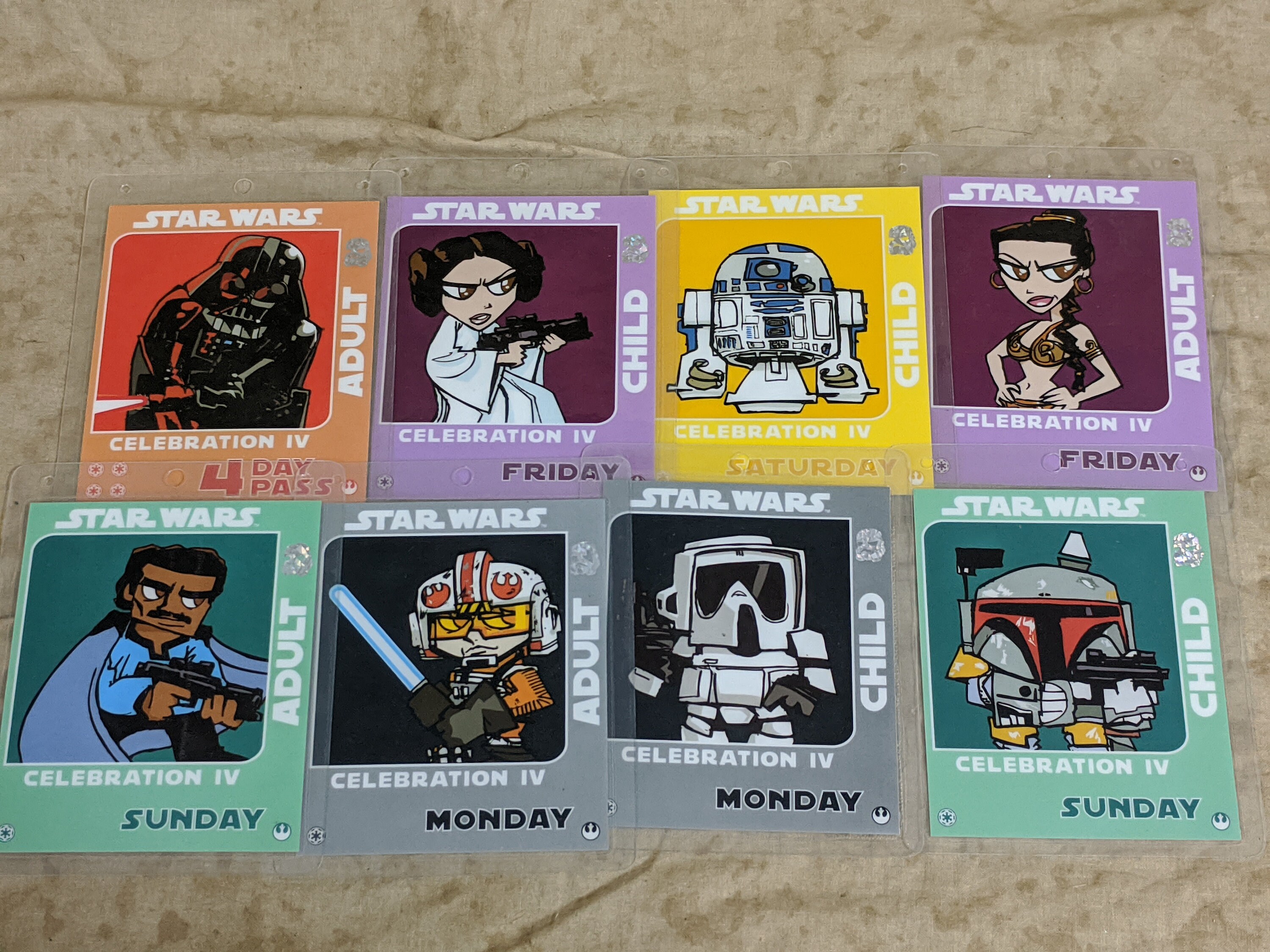 VERY RARE Star Wars Celebration III 3 Convention Badge Set in Limited