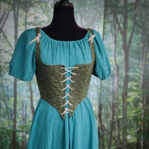 Orla forest elf dragonfly cotton corset bodice