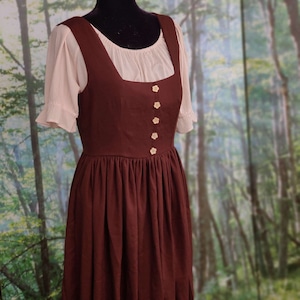 Bella donna folk dirndl dress-dark peat brown