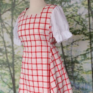 Strawberry picnic jumper dress cotton gingham image 4