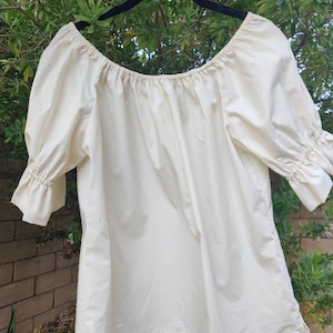 Rosie Peasant Bluse aus Baumwolle Mitte Ärmel