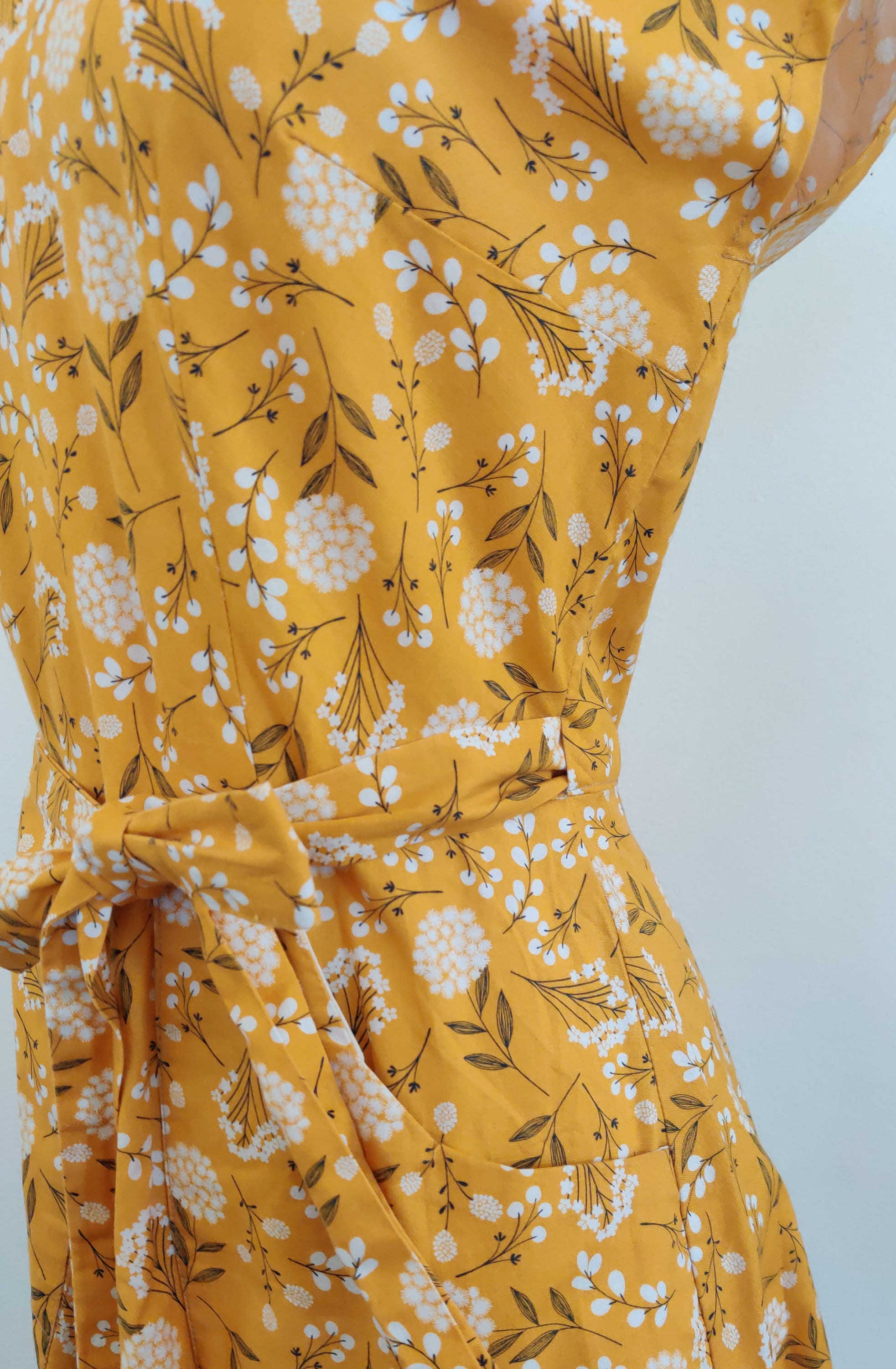 1950s Scenic Wrap Cotton Dress by Swirl