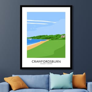 Crawfordsburn Country Park Art Print: Northern Ireland Travel Poster