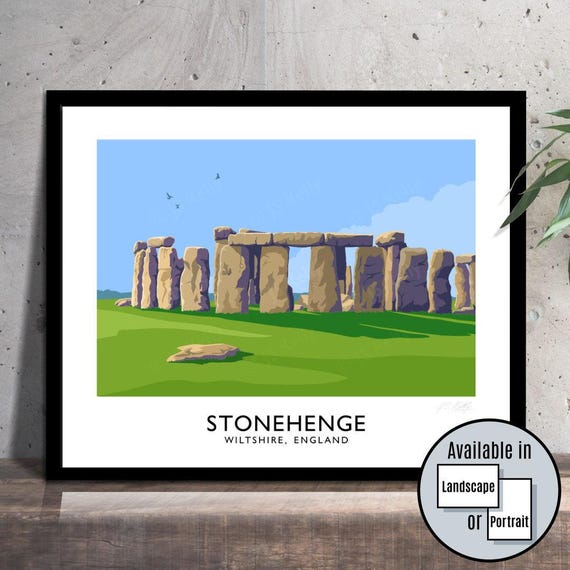 Stonehenge Art Print: Vintage Travel Poster, Wiltshire England