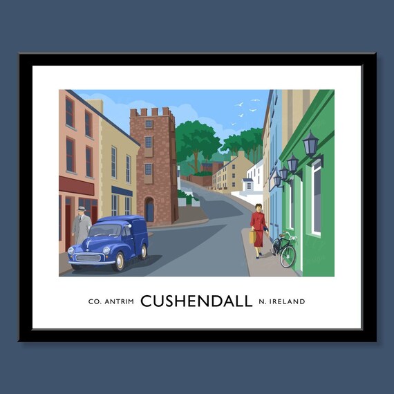 Vintage Antrim Coast Road Northern Ireland Ulster Transport Poster Print A3//A4