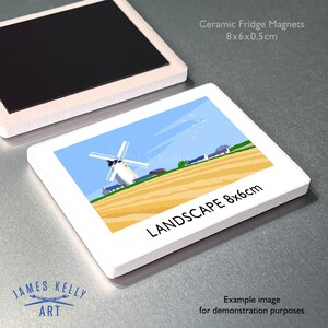 A James Kelly Art travel art ceramic fridge magnet 8x6x0.5cm. Image shown is just a sample - the listing image will be used.