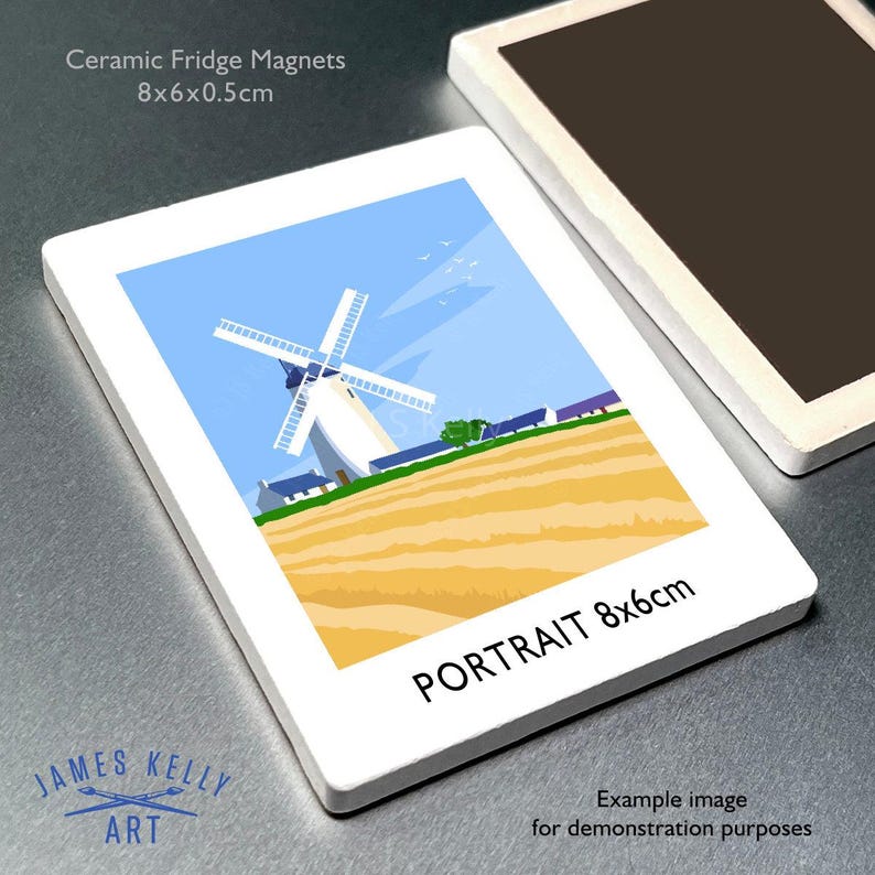 A James Kelly Art travel art ceramic fridge magnet 8x6x0.5cm. Image shown is just a sample - the listing image will be used.