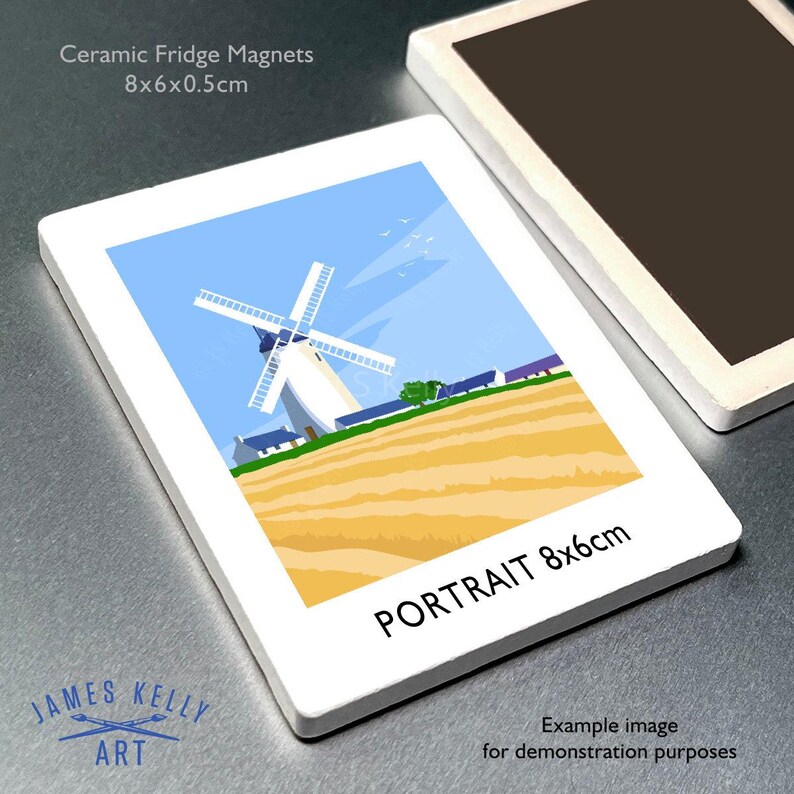 A James Kelly Art travel art ceramic fridge magnet 8x6x0.5cm. Image shown is just a sample - the listing image will be used.