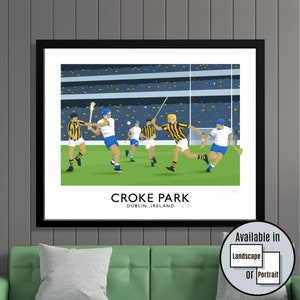 Croke Park, Waterford, Kilkenny, Hurling, Ireland, travel, poster, print, GAA, Hurley, Sliotar, All Ireland, Irish, Gaelic, Irish art