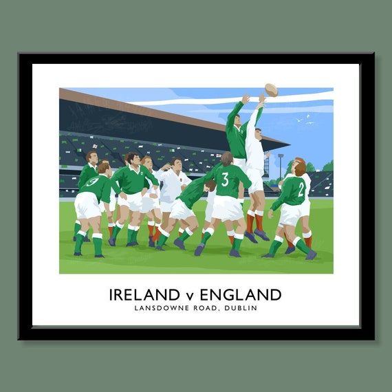 Picture Poster 6 Nations England New Zealand All Blacks Framed Print Rugby
