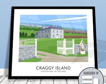 Craggy Island Art Print: Father Ted Retro Travel Poster