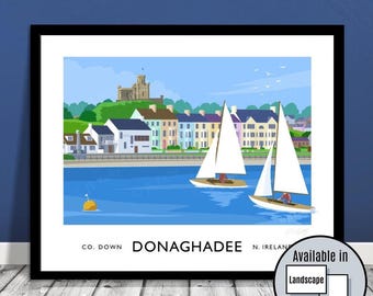 Donaghadee, County Down Art Print: Irish Travel Poster