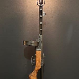 The Soviet — WWII Soviet PPSh-41 Trigger-Operated Table Lamp | Bespoke Industrial Art | Handmade in USA