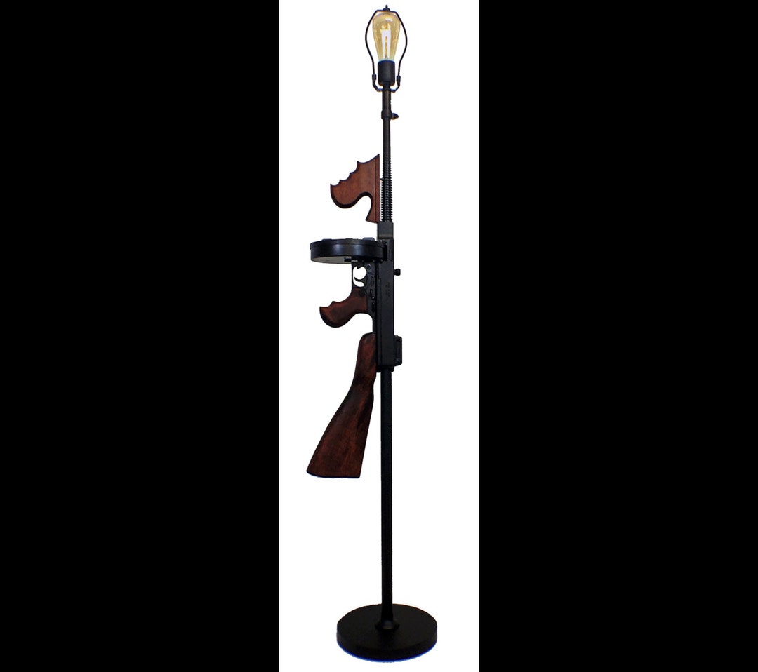 Tommy Gun Floor Lamp Gun Lamp Etsy
