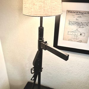 The Operative — WWII British Sten Gun Trigger-Operated Table Lamp | Bespoke Industrial Art | Handmade in USA