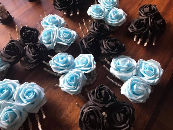 Gothic Wedding Table Decoration Skeleton Hand Roses Love Etsy