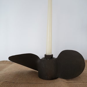 Cast iron boat propeller, iron, vintage