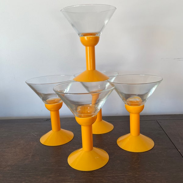 Bodum Martini, Oktett, yellow, 5 Martini glasses, yellow,