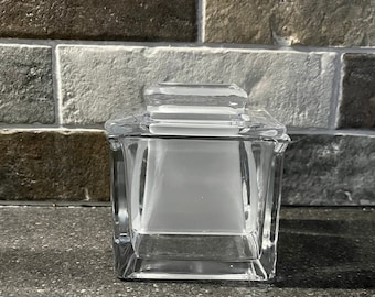 Breton glass butter dish vintage butter dish glassware clear