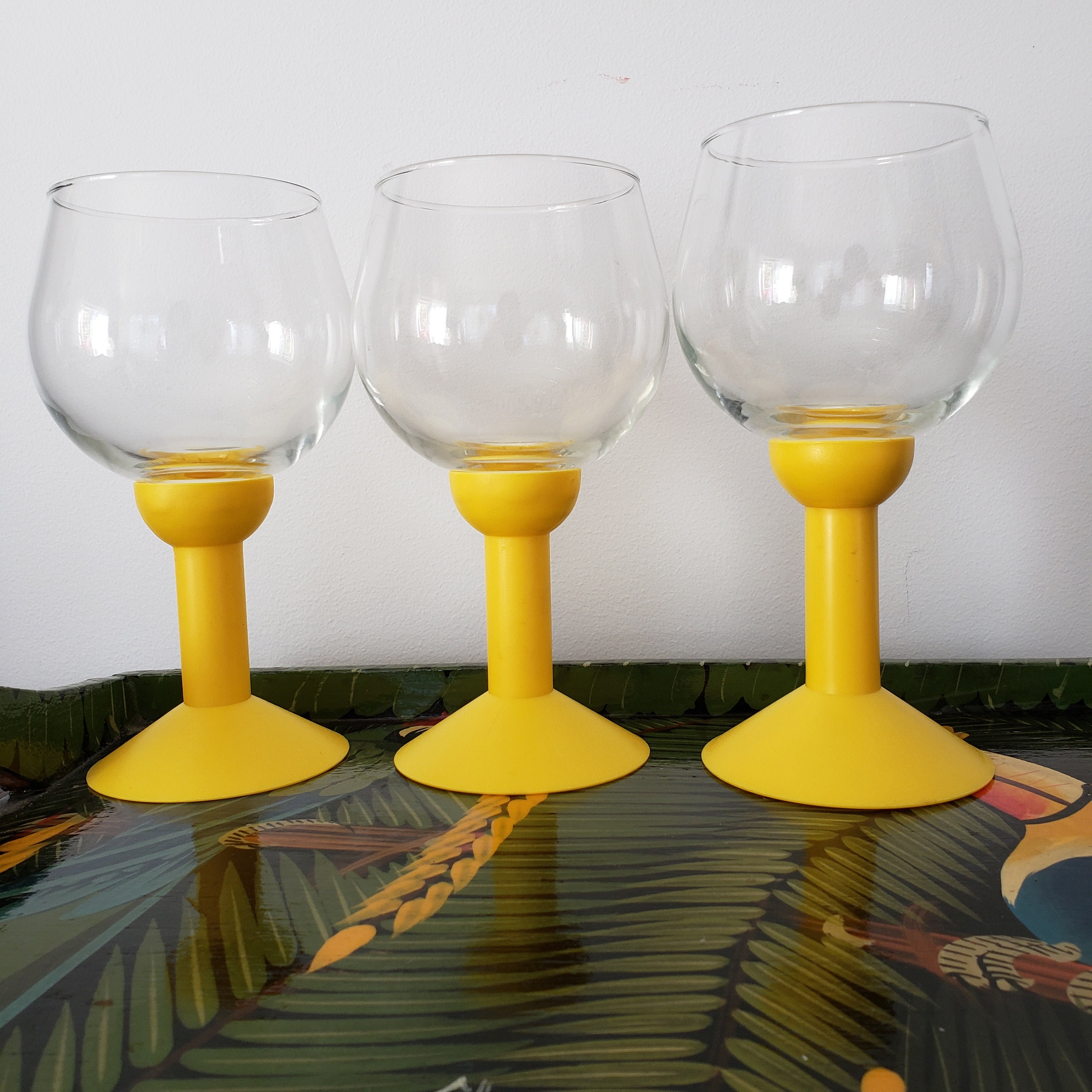Valkuilen Verbazing vacuüm Bodum Tumblers Oktett Wine Yellow Yellow Wine Glasses 3 - Etsy