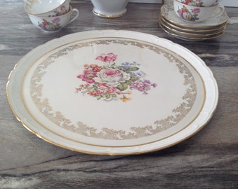 Server plate France, Luxury porcelain French service plate from the national company, porcelain tray