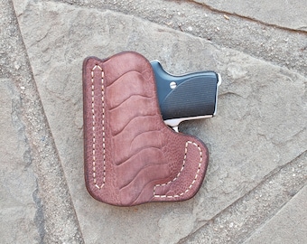 brn/Ostrich Leg/Pocket/ Seecamp holster