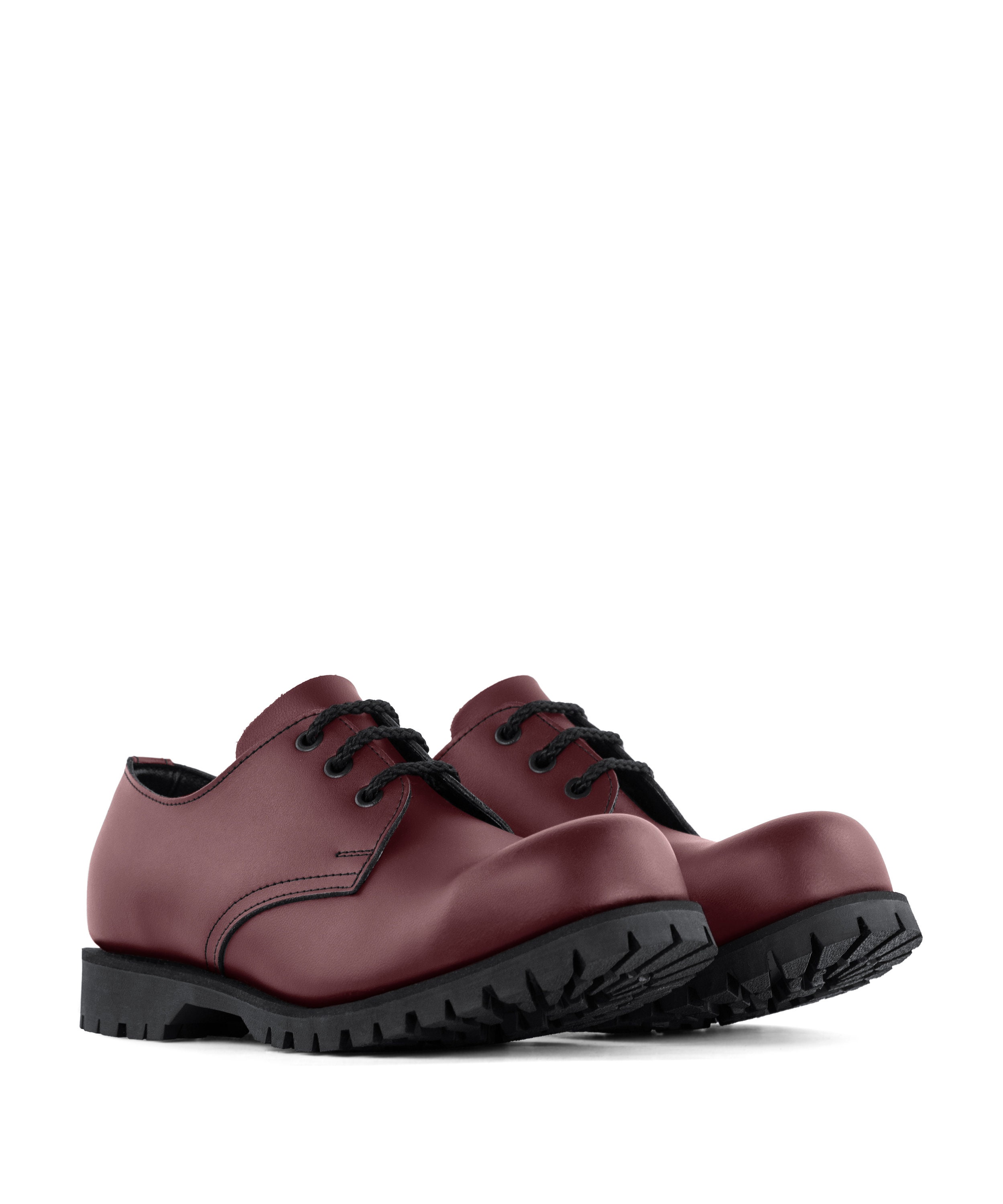 NEW ADIX 1103 Cherry Red Leather Boots 3 Eyelet Steel Cap