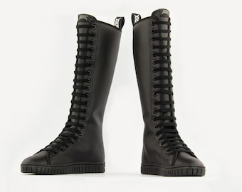 NEW ADIX 1514 Sneakers 14 eyelet Black Hi Tops Skates Boots