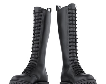 black grunge boots
