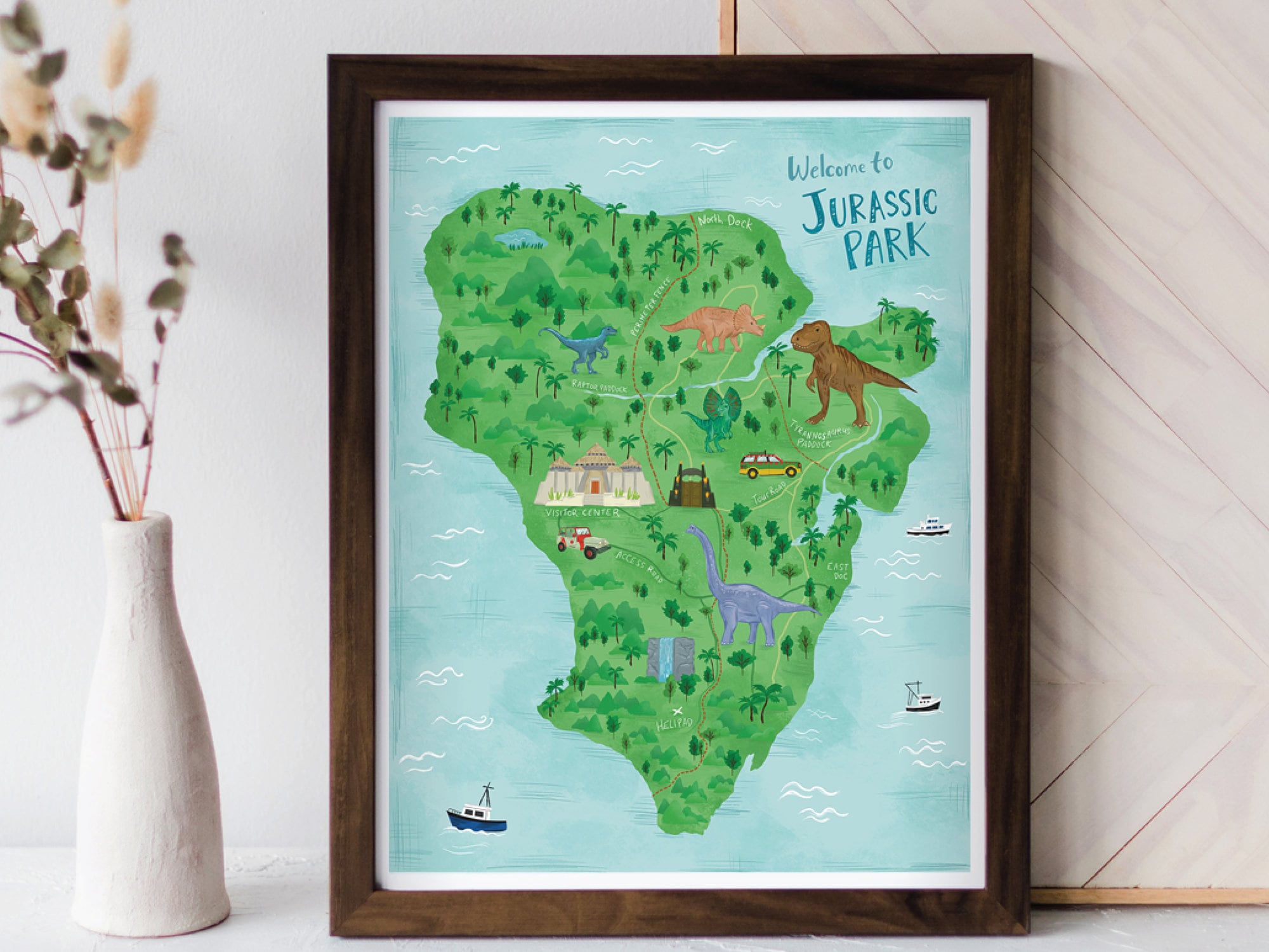 Jurassic park map - Etsy 日本