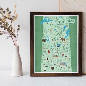 Saskatchewan Illustrierte Karte