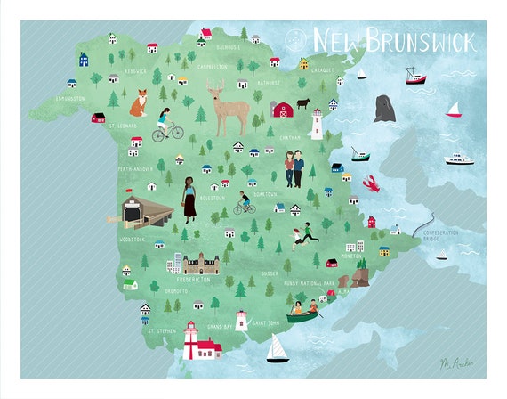 Printable Map Of New Brunswick Printable Maps