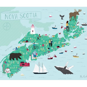 Nova Scotia Illustrated Map