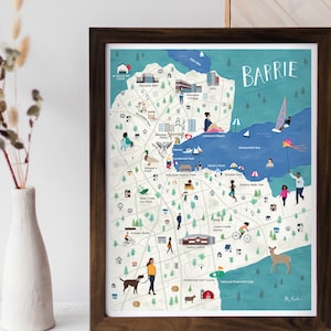 Carte illustrée de la ville de Barrie
