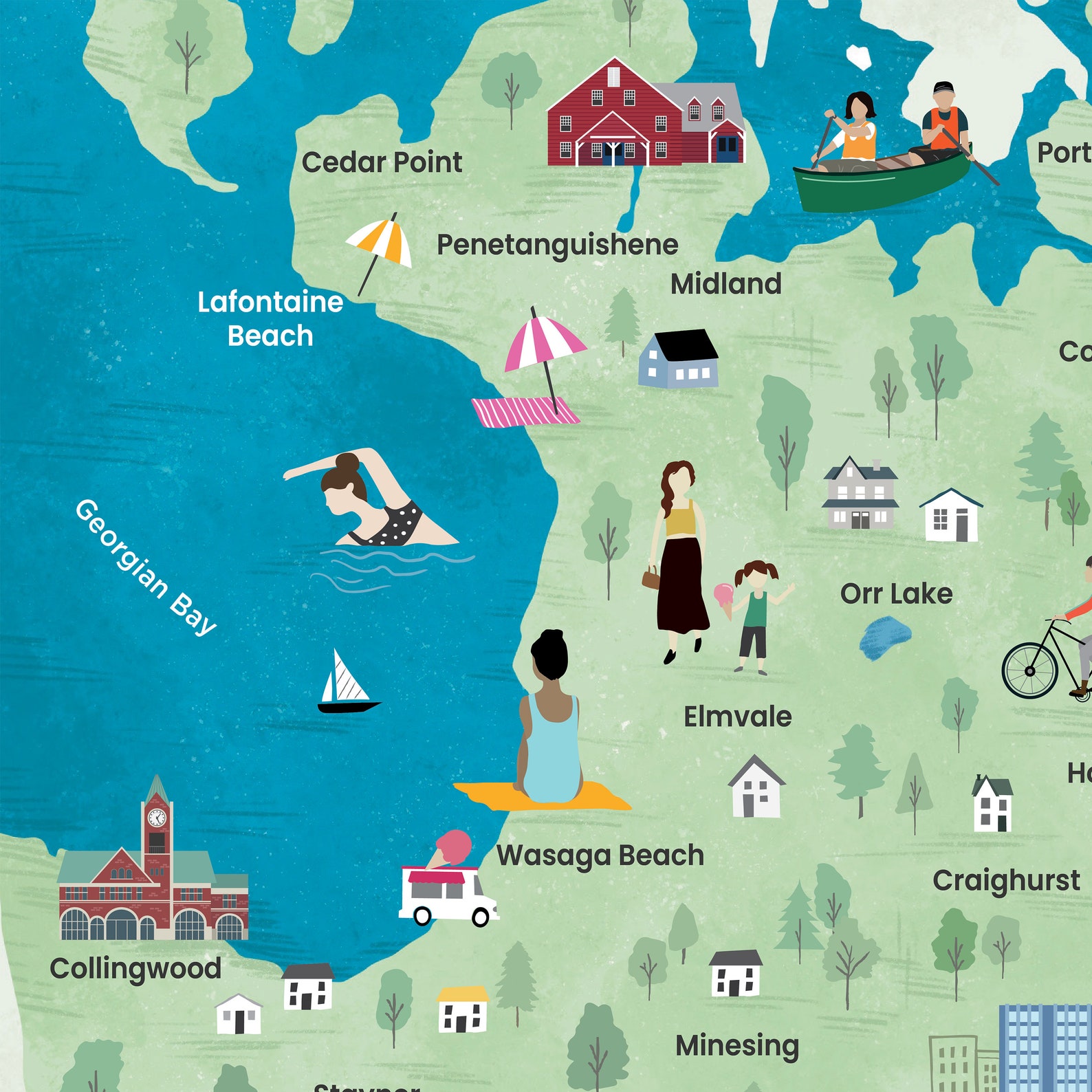 Simcoe County Map - Etsy