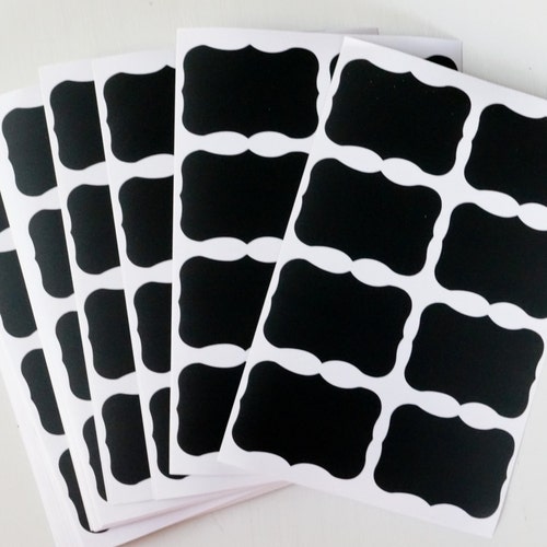 16 Chalkboard Labels Sticker Tags Self Adhesive Labels Etsy