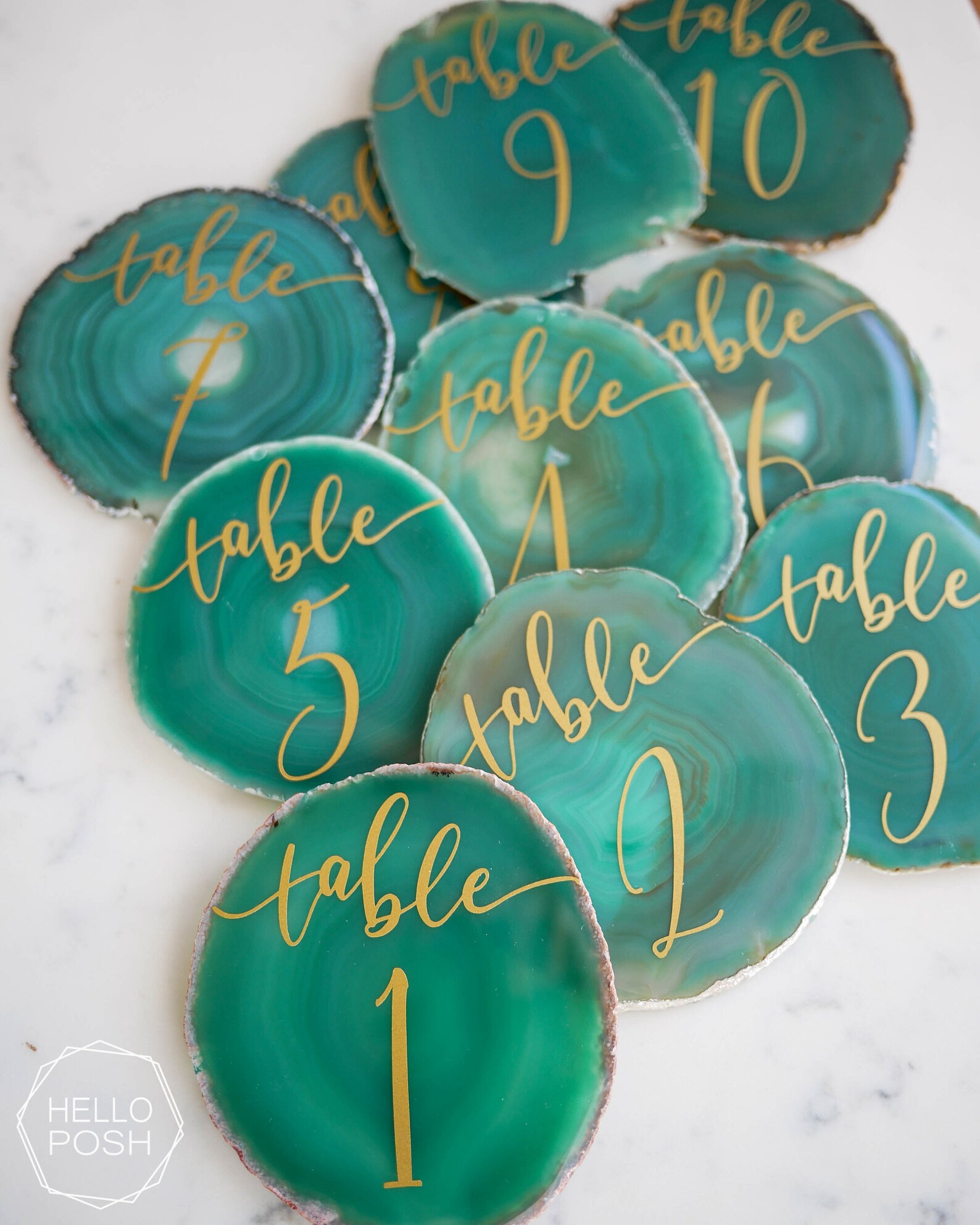 Agate Table Numbers. Agate Wedding Decor. Wedding Place Cards Etsy
